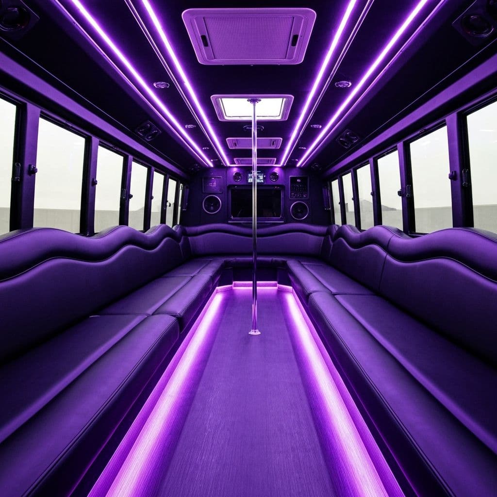 20 Passenger Party Bus - Interior